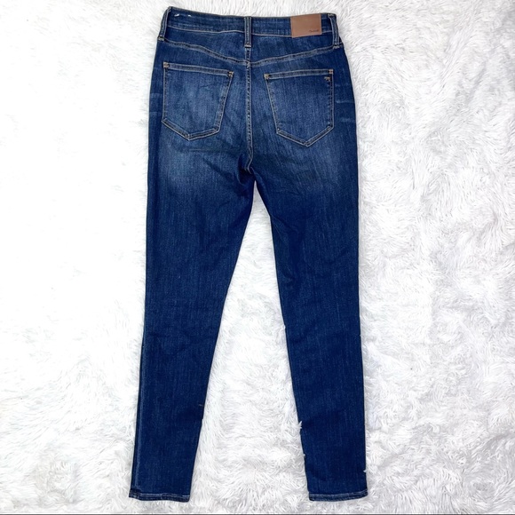 MADEWELL Women’s Curvy High-Rise Skinny Blue Denim Jeans 29 Tall - Picture 7 of 15